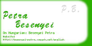 petra besenyei business card